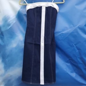 Nautical Strapless Dress